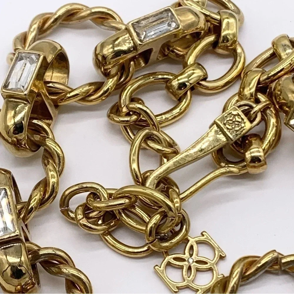 Ann Taylor Gold Jeweled Links Necklace